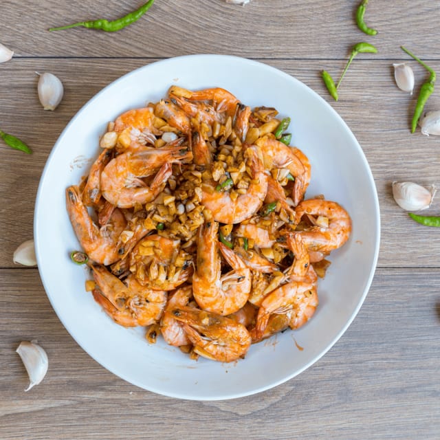 Salt Baked Shrimp.