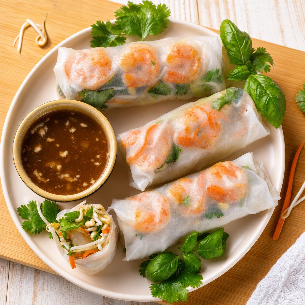 201. Gỏi Cuốn (2 Pcs) Pork & Shrimp Summer Rolls.