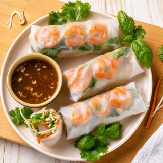 201. Gỏi Cuốn (2 Pcs) Pork & Shrimp Summer Rolls