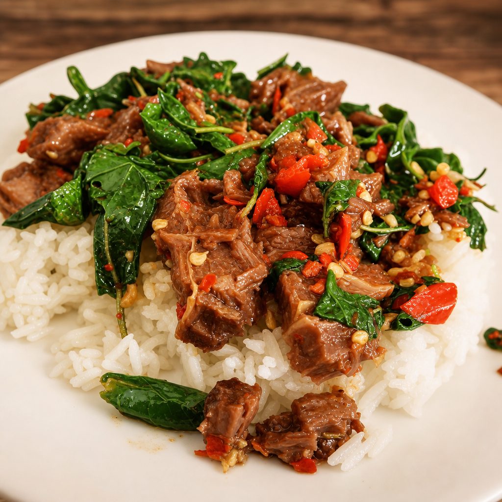 Shaking Beef w/ Watercress.