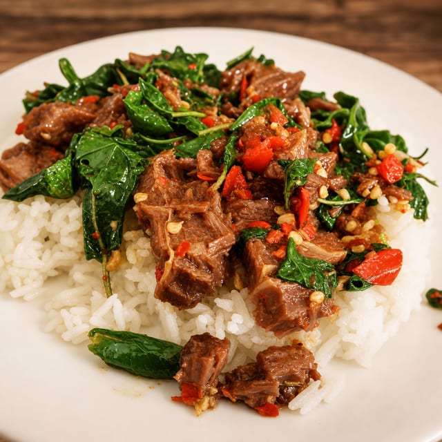 Shaking Beef w/ Watercress.