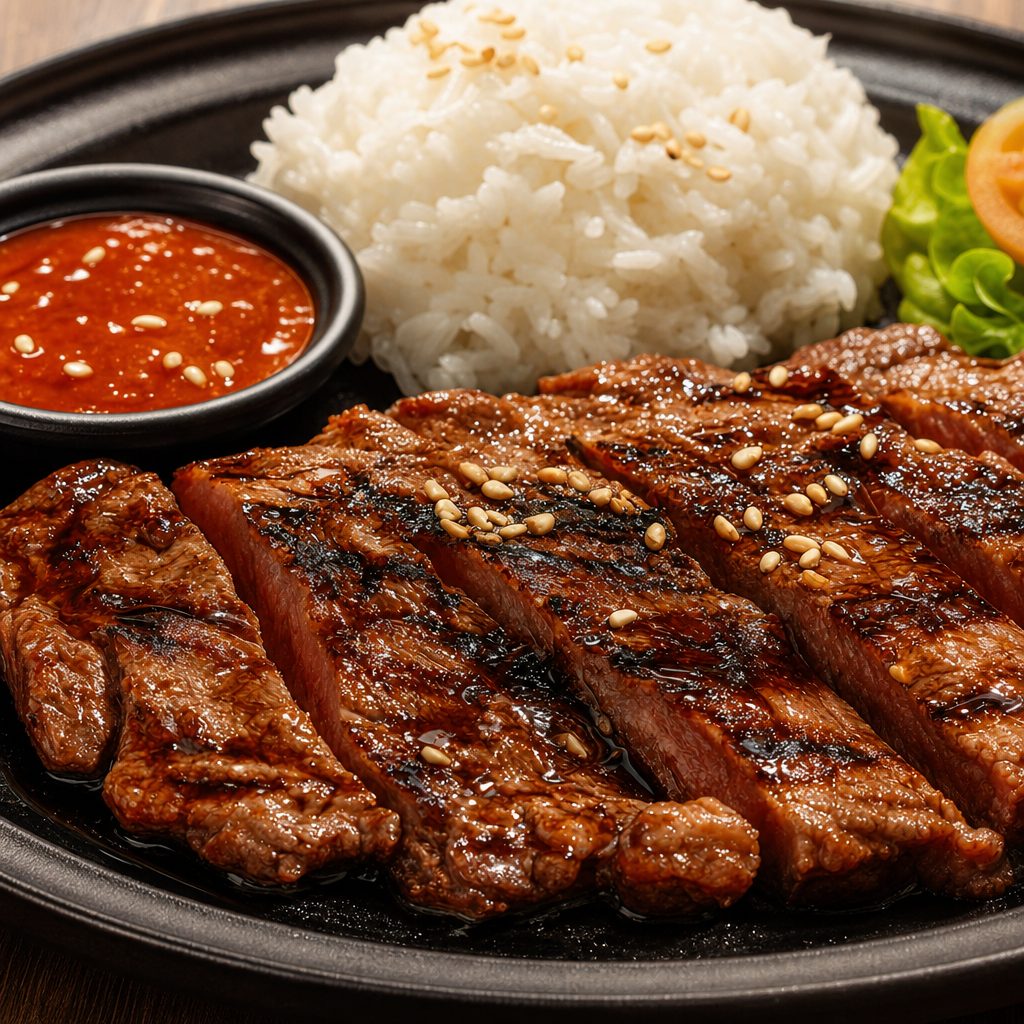 Broken Rice w/ BBQ Beef.