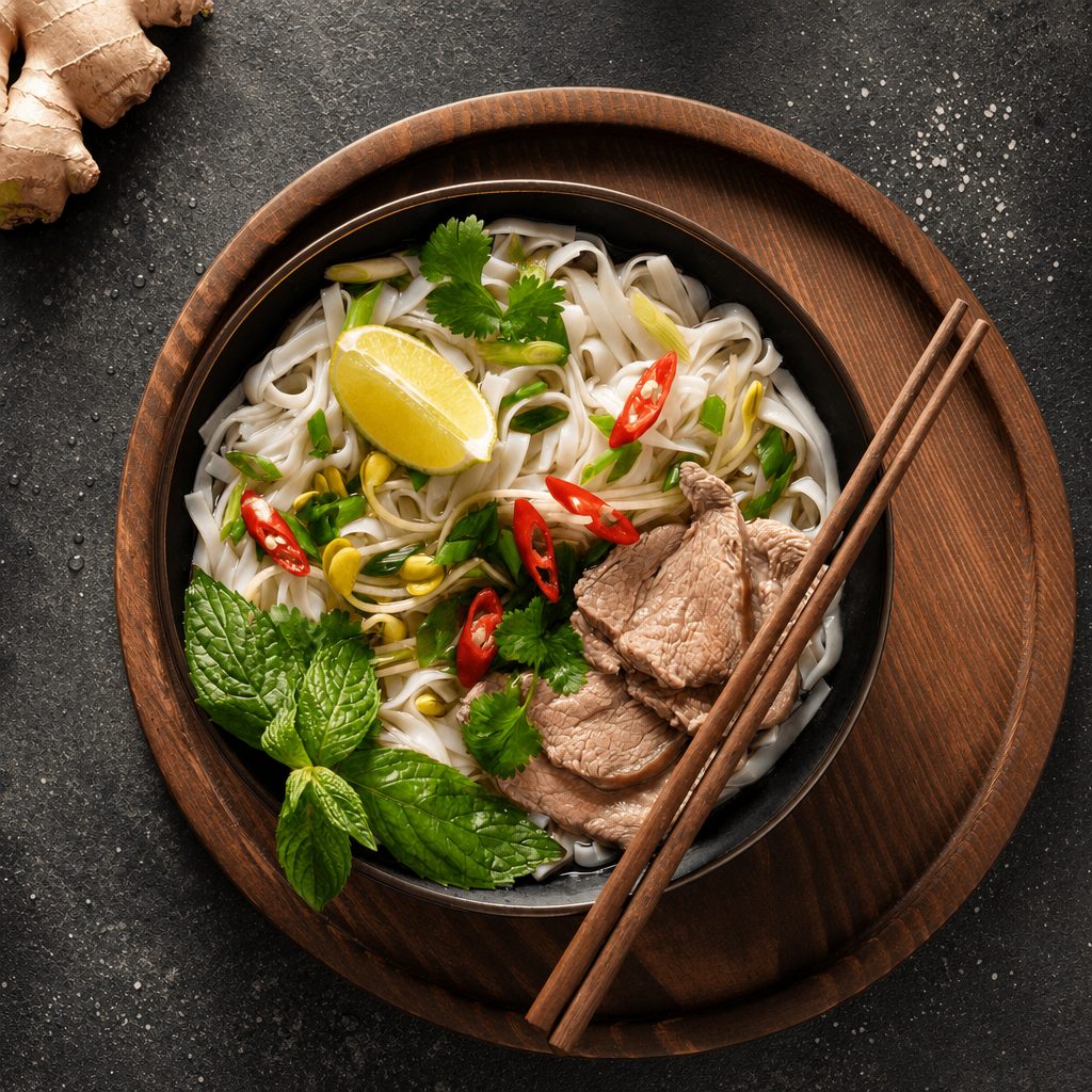 229. Phở Bò Viên | Pho with Beef Meatballs.