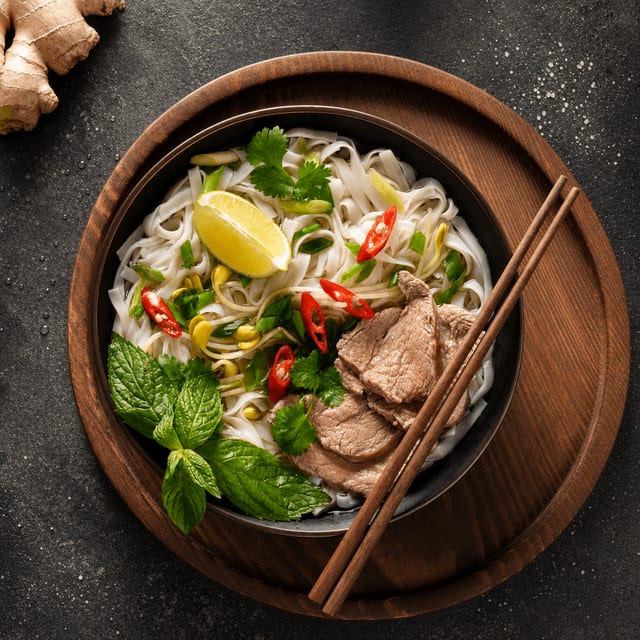 229. Phở Bò Viên | Pho with Beef Meatballs.