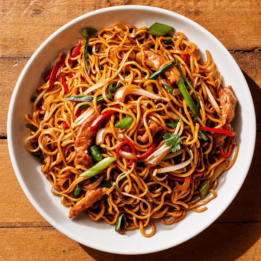 254. Lomein Noodles (choice of Chicken, Shrimp, or Beef).