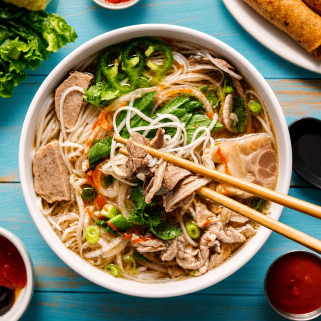 225. Phở Tái, Gân, Pho W/ Steak and Tendons.