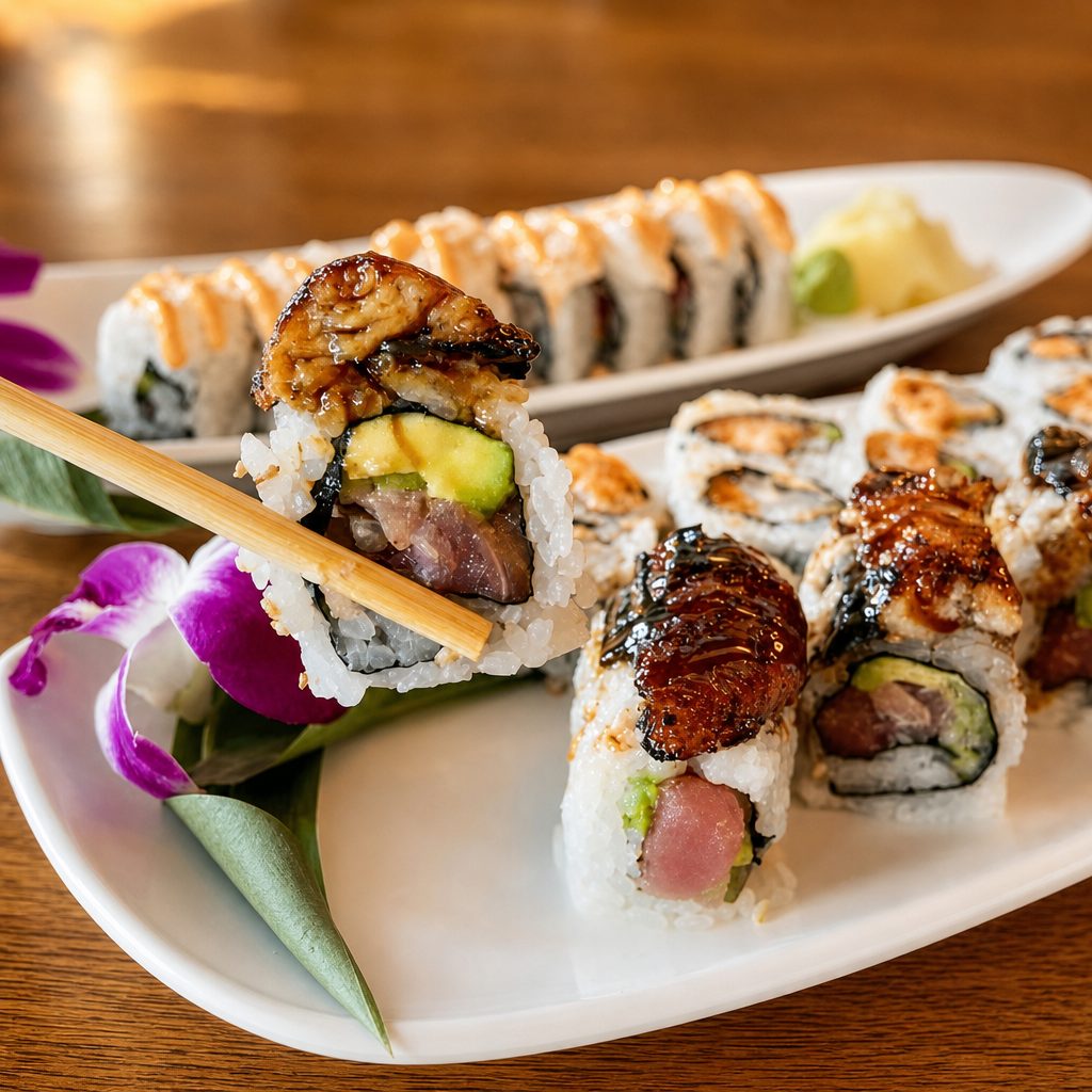 Eel & Cucumber Roll.