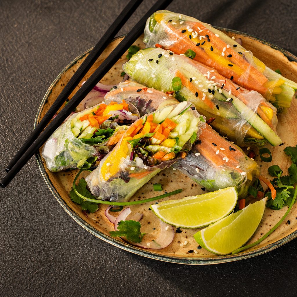 211. Gỏi Cuốn Chay (2 Pcs) Tofu & Vegetable Summer Rolls.