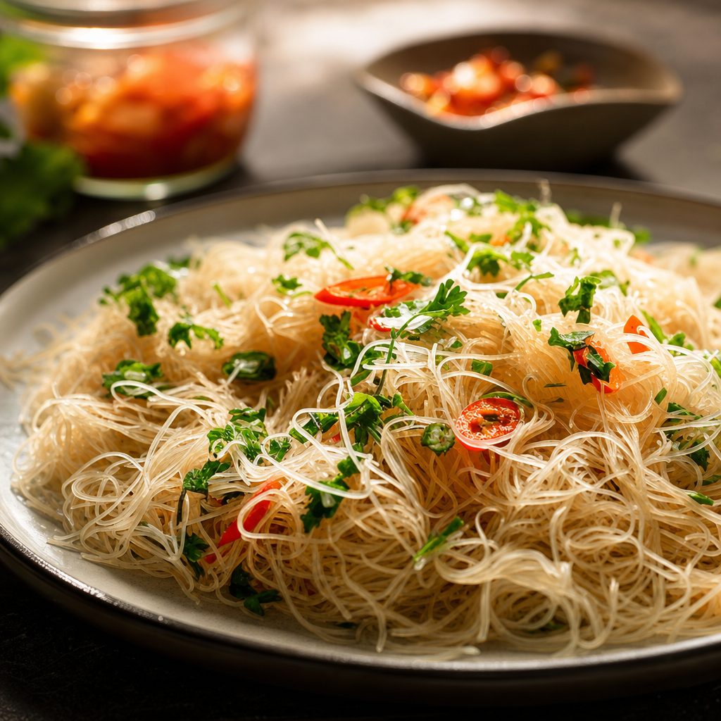 Vermicelli w/ BBQ Chicken.