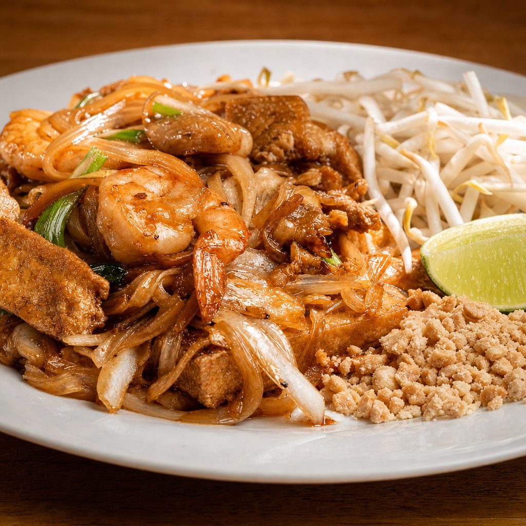 253. Pad Thai (choice of Chicken, Shrimp, Beef).