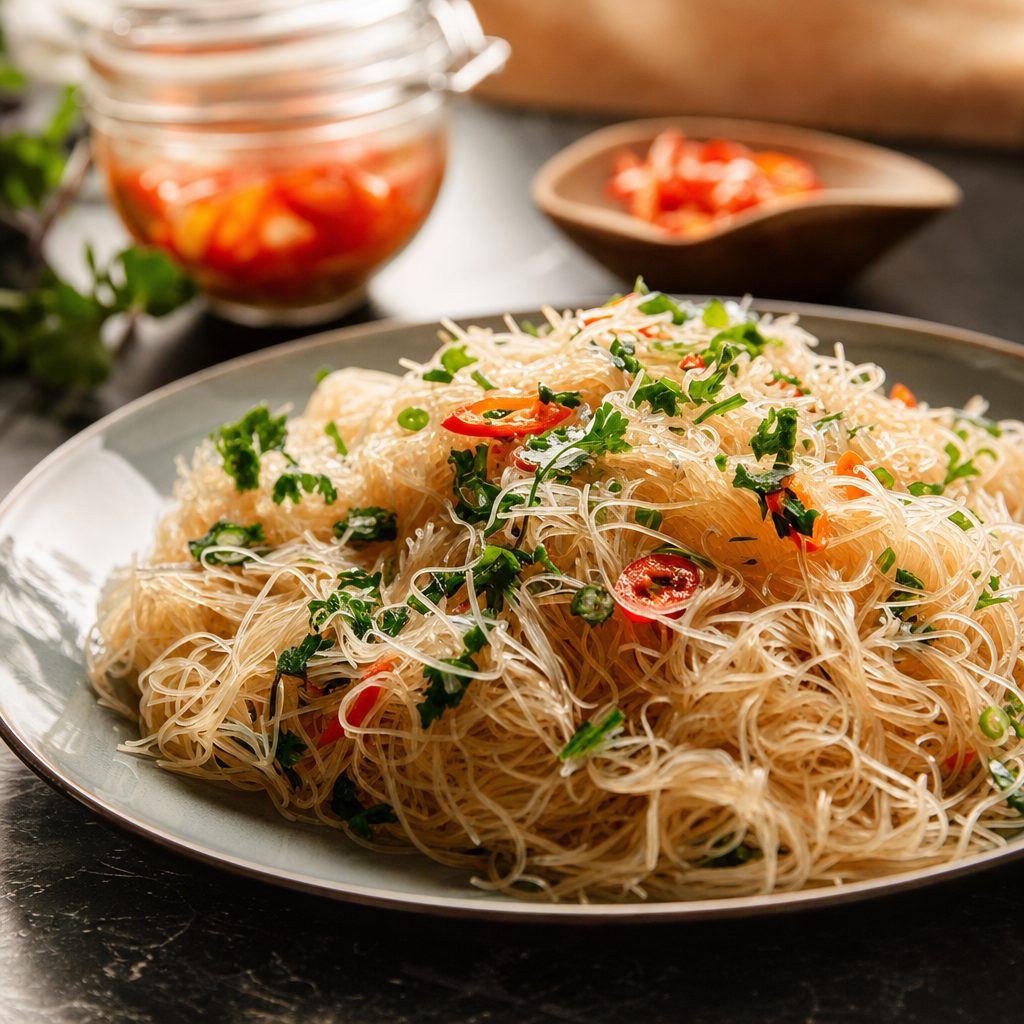 Vermicelli w/ Sauteed Shrimp & Lemongrass.