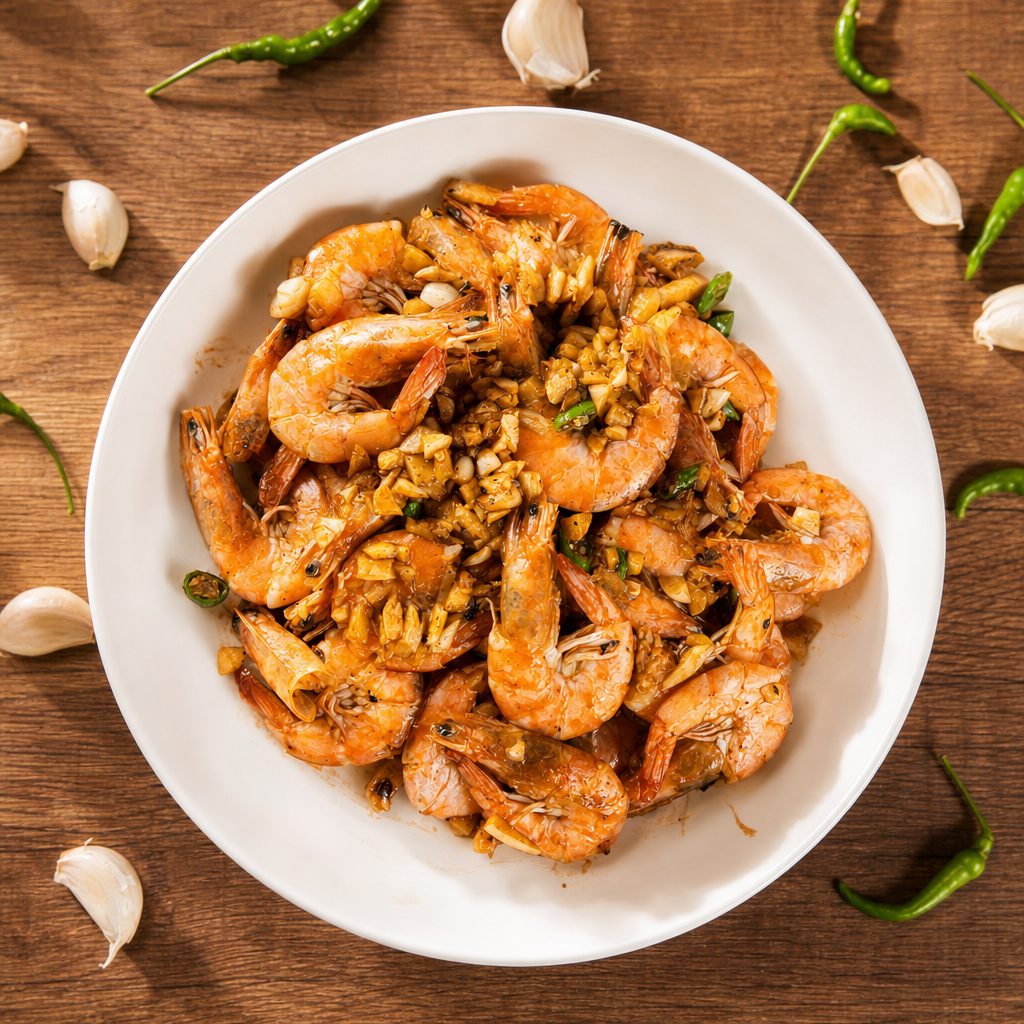 Salt Baked Shrimp.