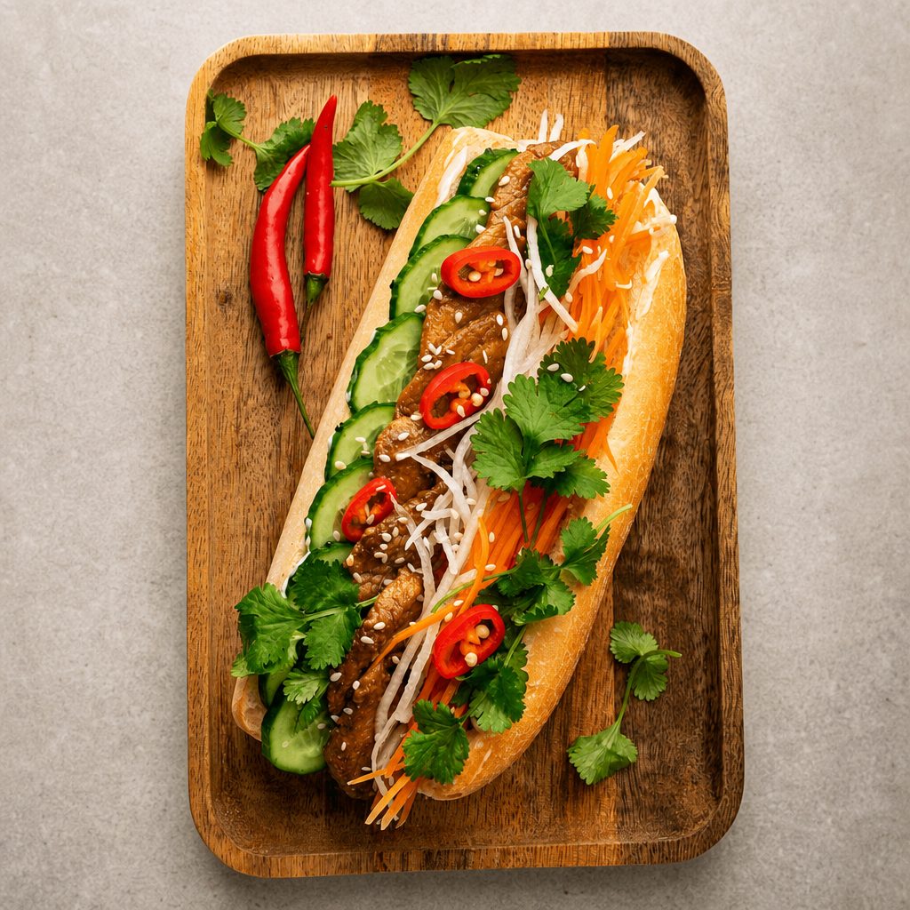 Grilled Pork Hoagie.
